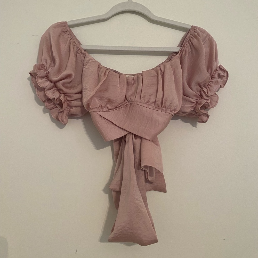 Pink Puff Sleeve Top